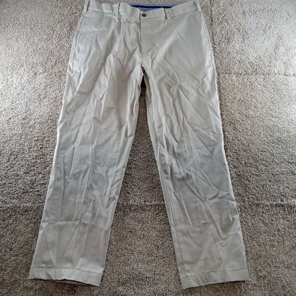 Brooks Brothers‎ Pants Mens 35x30 Stone Khaki Light Weight Advantage Chino Clark - Picture 1 of 9